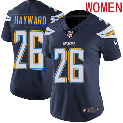 2019 Women Los Angeles Chargers #26 Hayward blue Nike Vapor Untouchable Limited NFL Jersey->women nfl jersey->Women Jersey